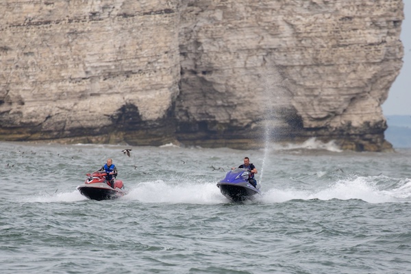 Jet skiers disturbing the breeding sea birds