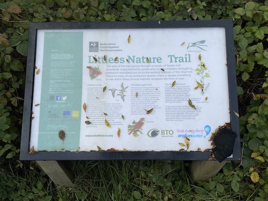 Littless Nature Trail board at Grafham Water